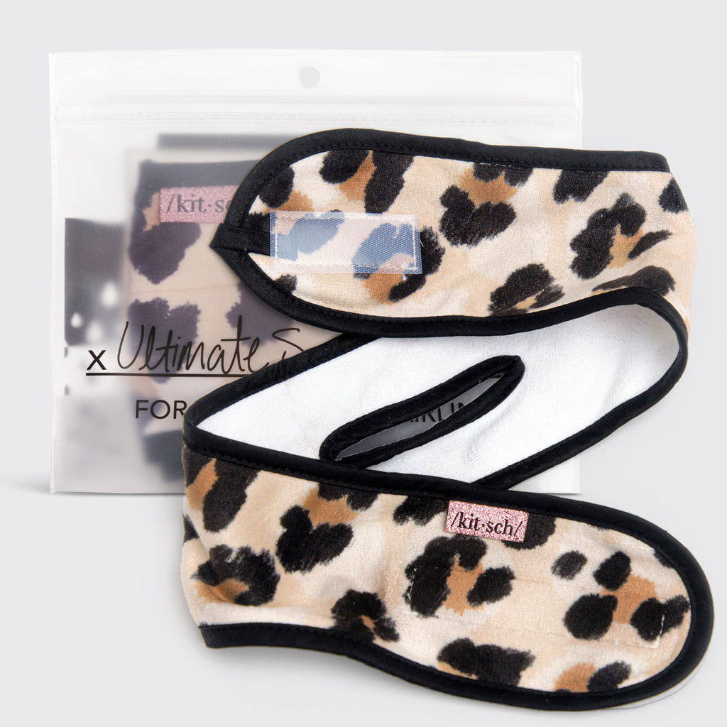 Leopard Microfiber Spa Headband