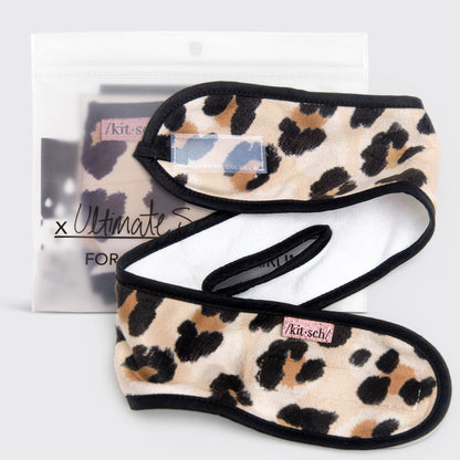 Leopard Microfiber Spa Headband