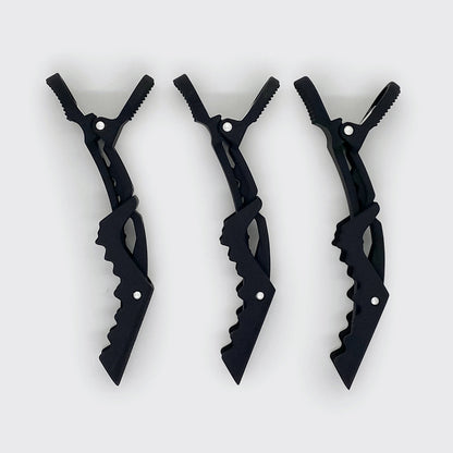 Black No-Slip Alligator Clips 3pc Set