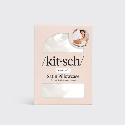 Satin Pillowcase in Ivory - King