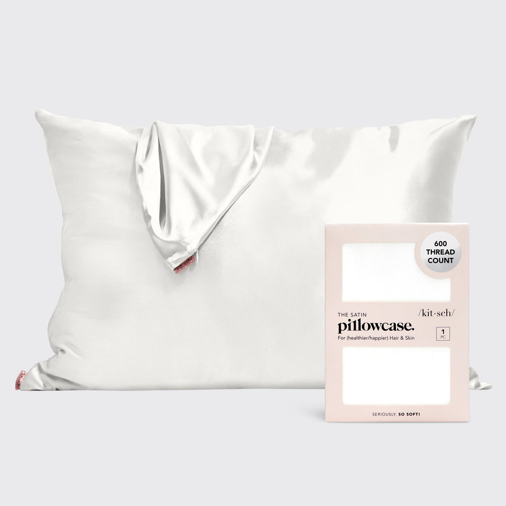 Satin Pillowcase in Ivory 2 Pack