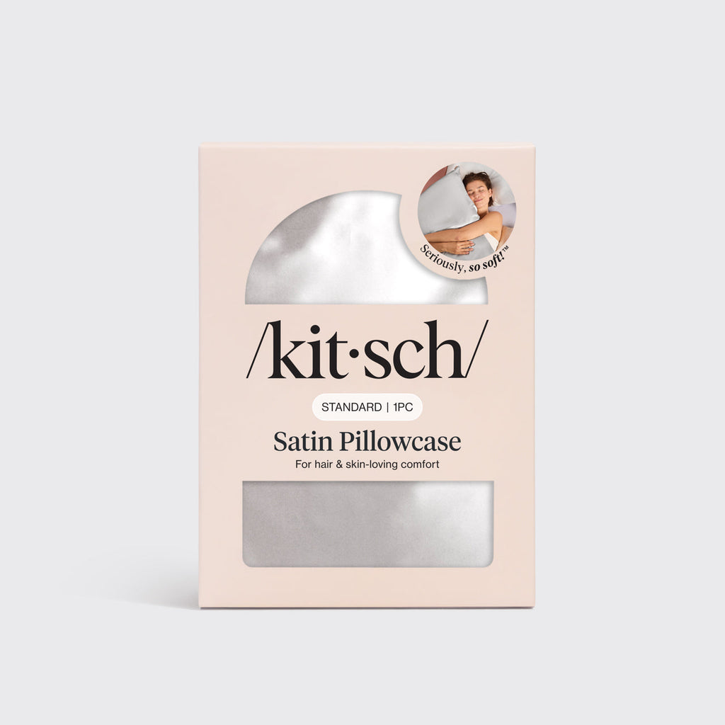 Satin Pillowcase in Silver 2 Pack