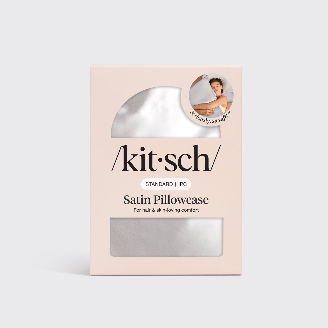 Satin Pillowcase in Silver 2 Pack