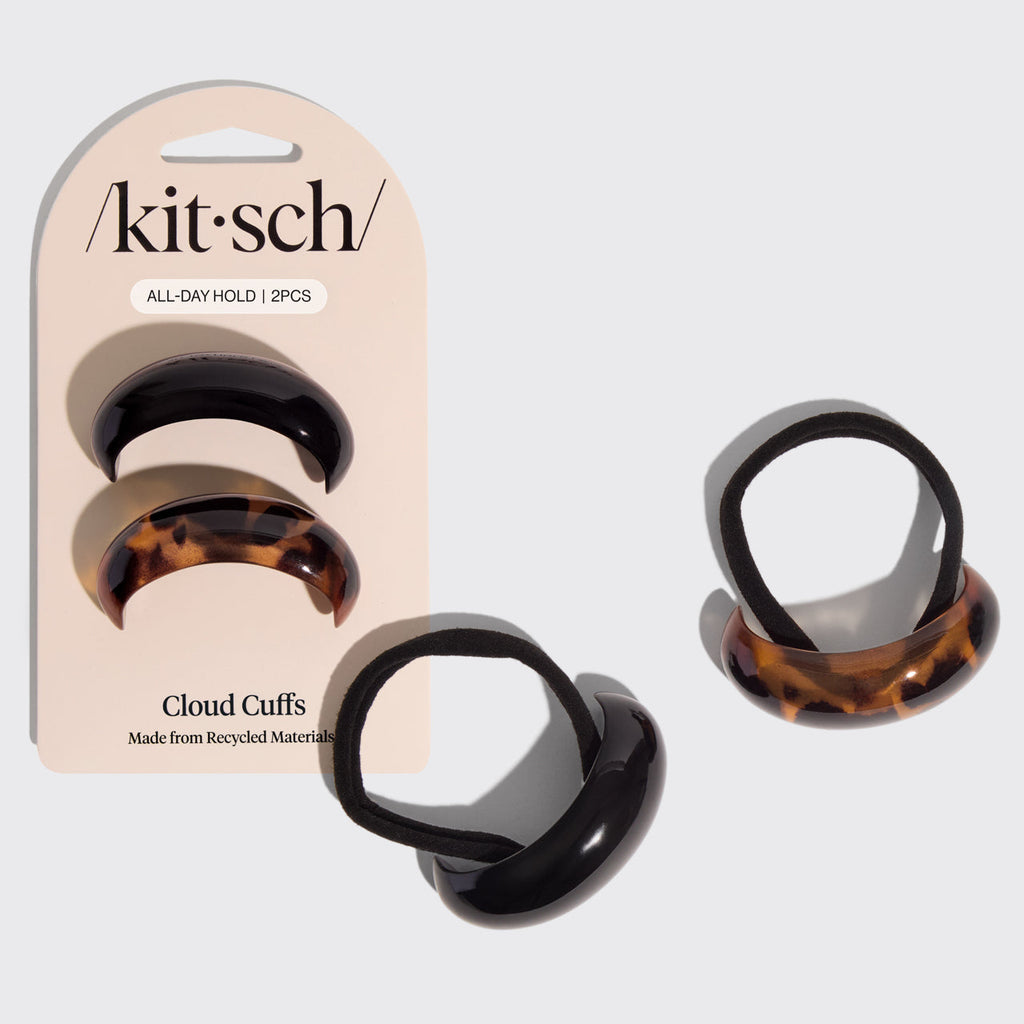 Black & Tort Cloud Cuffs - Medium