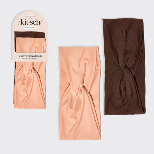 Rosewood Wide Twist Headbands 2pc Set