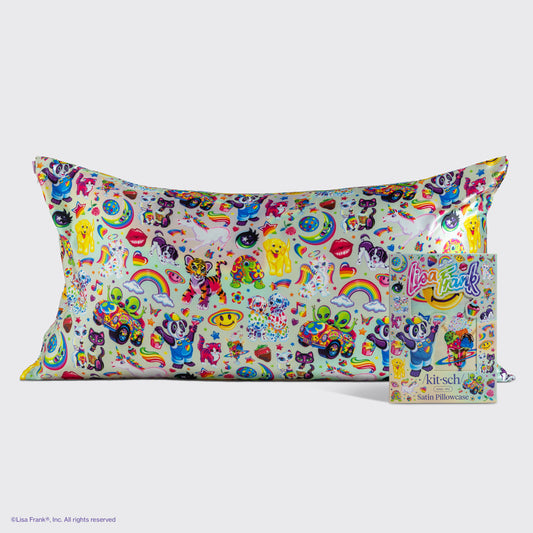 Lisa Frank x Kitsch Satin Pillowcase in The Fantastic World of Lisa Frank 4 Pack - King
