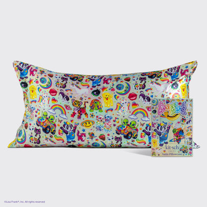 Lisa Frank x Kitsch Satin Pillowcase in The Fantastic World of Lisa Frank 2 Pack - King