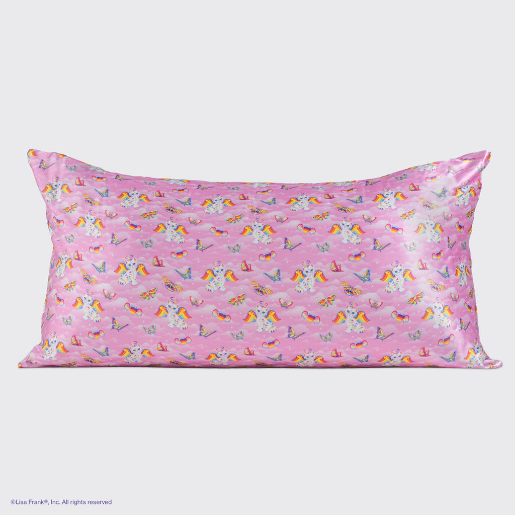 Lisa Frank x Kitsch Satin Pillowcase in Angel Kitty™ 4 Pack - King