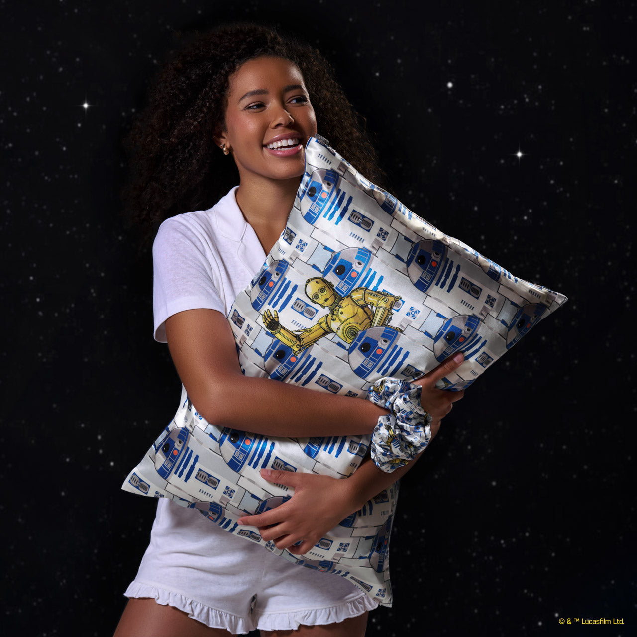 Star Wars™ & Kitsch Satin Pillowcase in R2-D2 & C-3PO 4 Pack