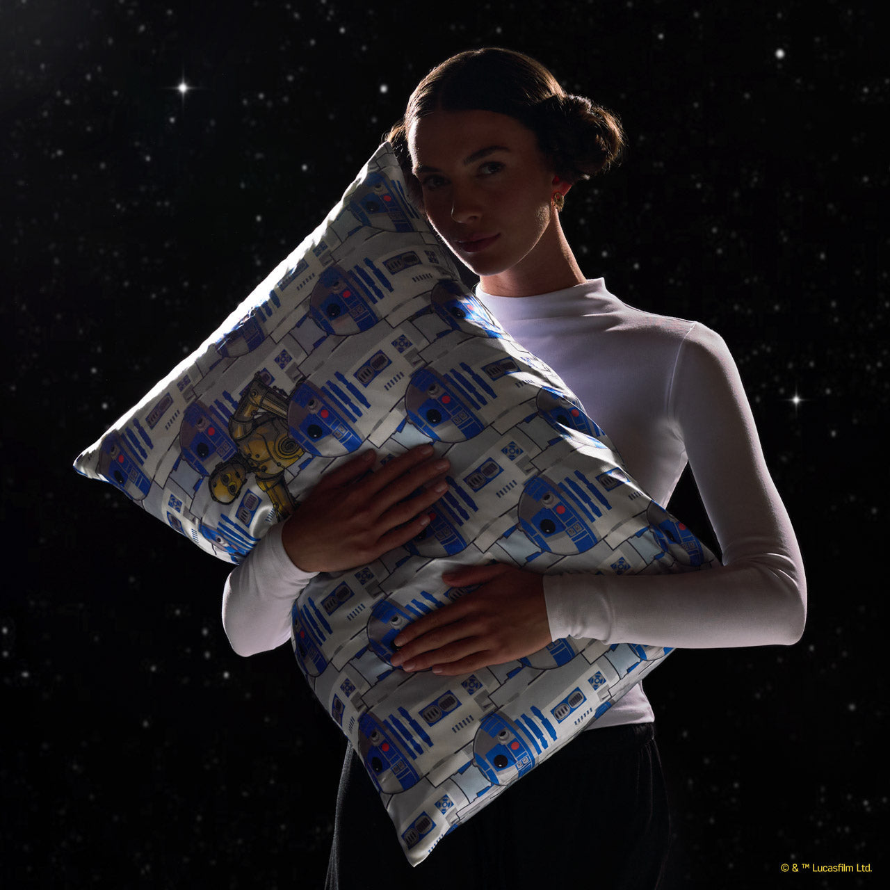 Star Wars™ & Kitsch Satin Pillowcase in R2-D2 & C-3PO