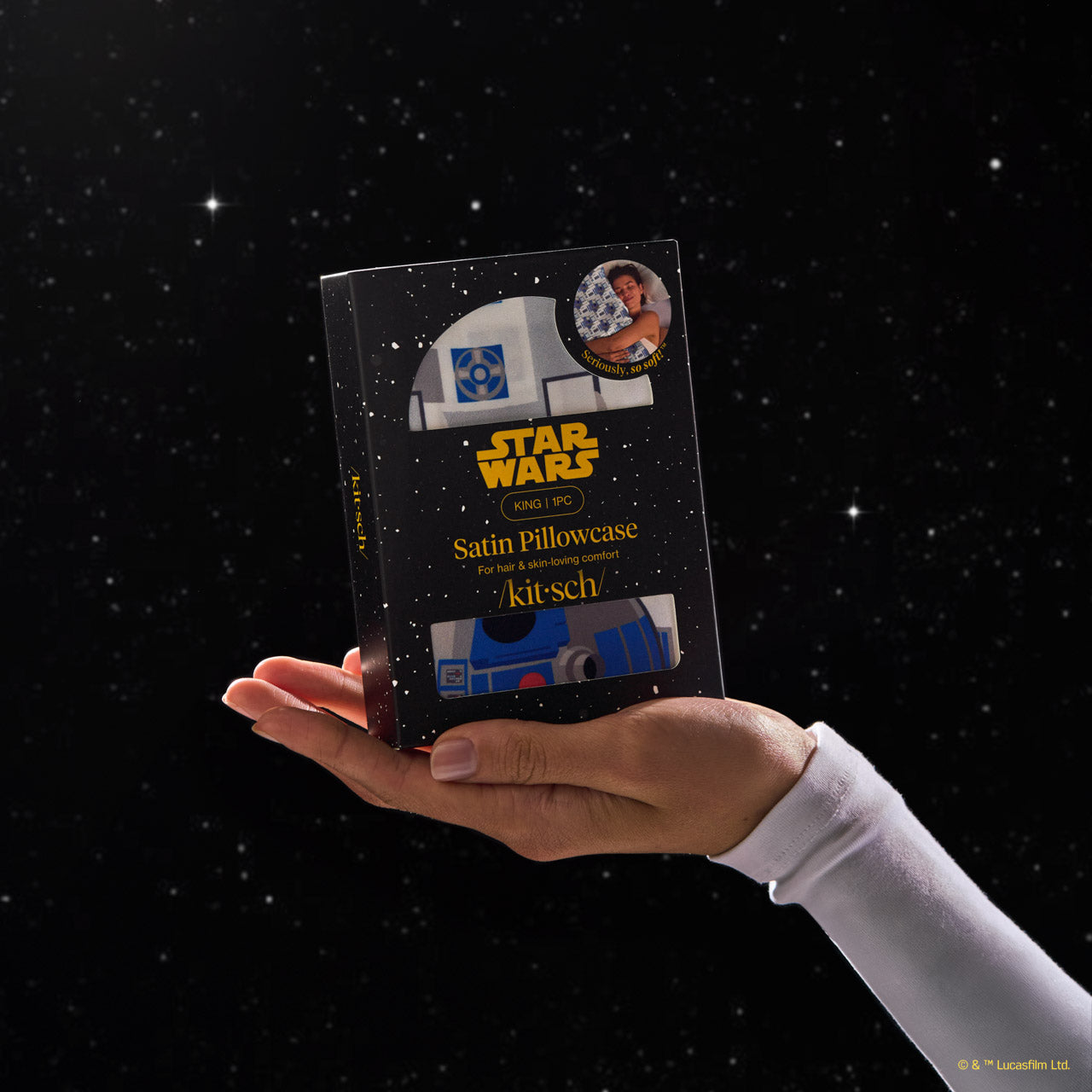 Star Wars™ & Kitsch Satin Pillowcase in R2-D2 & C-3PO 2 Pack - King