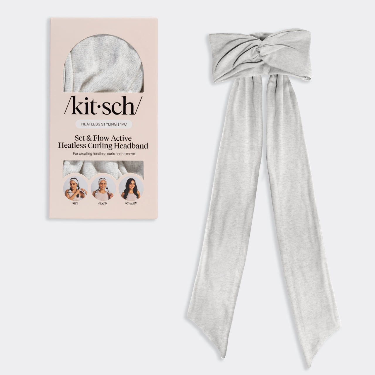 Heather Gray Set & Flow Active Curling Headband