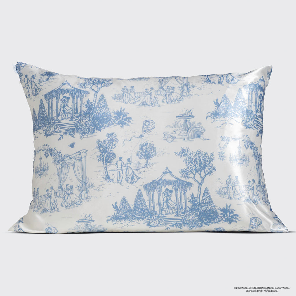 Bridgerton x Kitsch Satin Pillowcase in Garden Toile 4 Pack