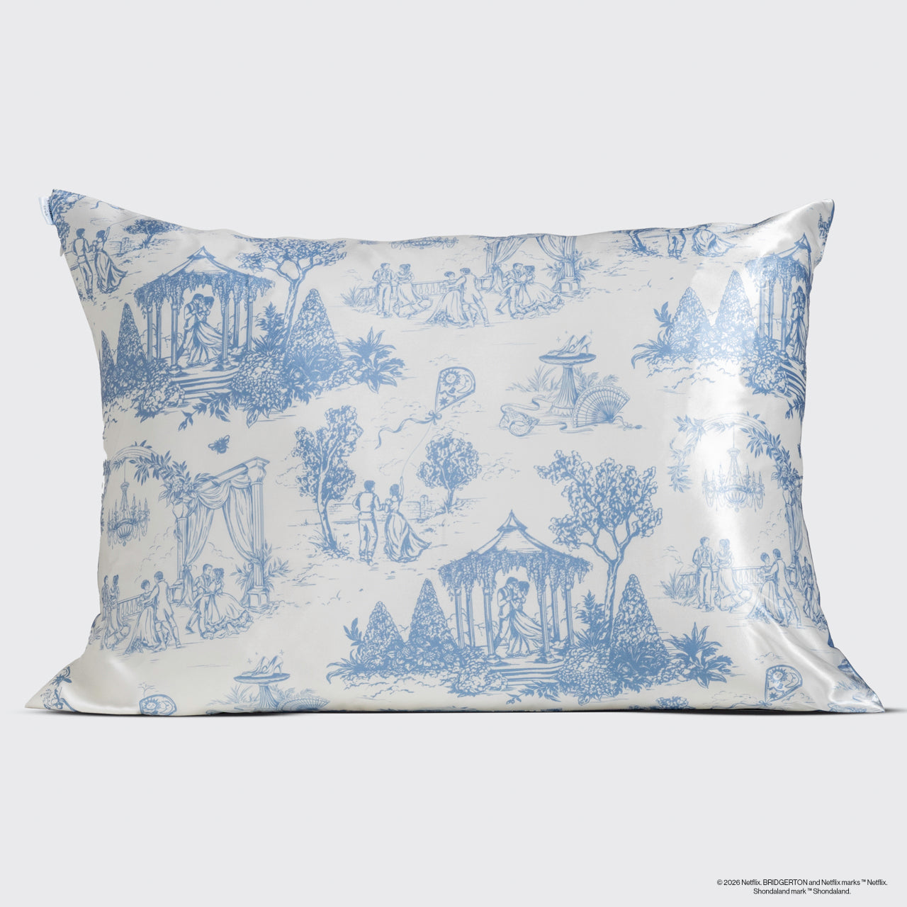 Bridgerton x Kitsch Satin Pillowcase in Garden Toile 4 Pack