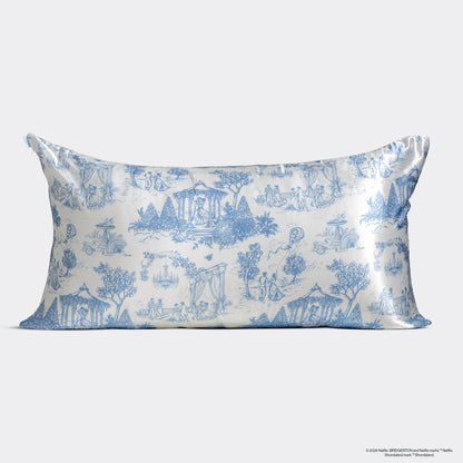 Bridgerton x Kitsch Satin Pillowcase in Garden Toile 2 Pack - King