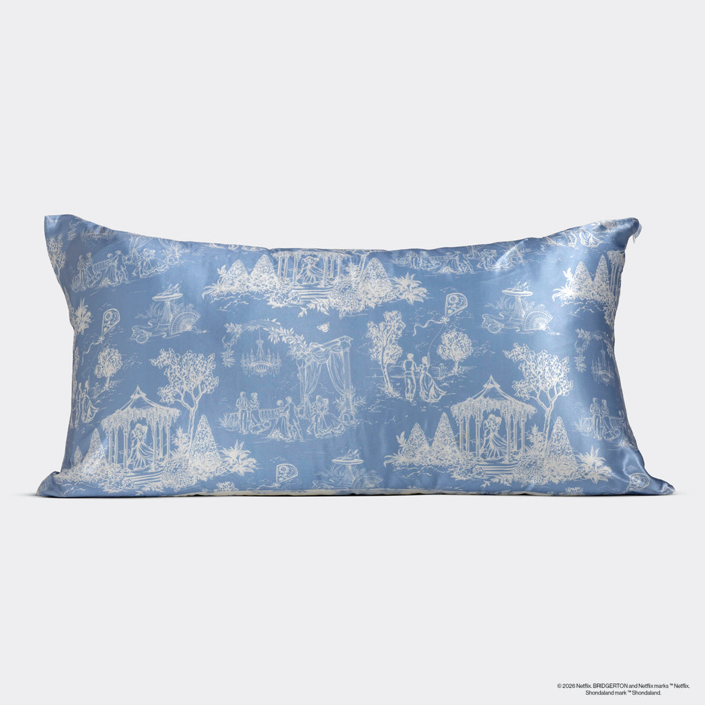 Bridgerton x Kitsch Satin Pillowcase in Garden Toile 4 Pack - King