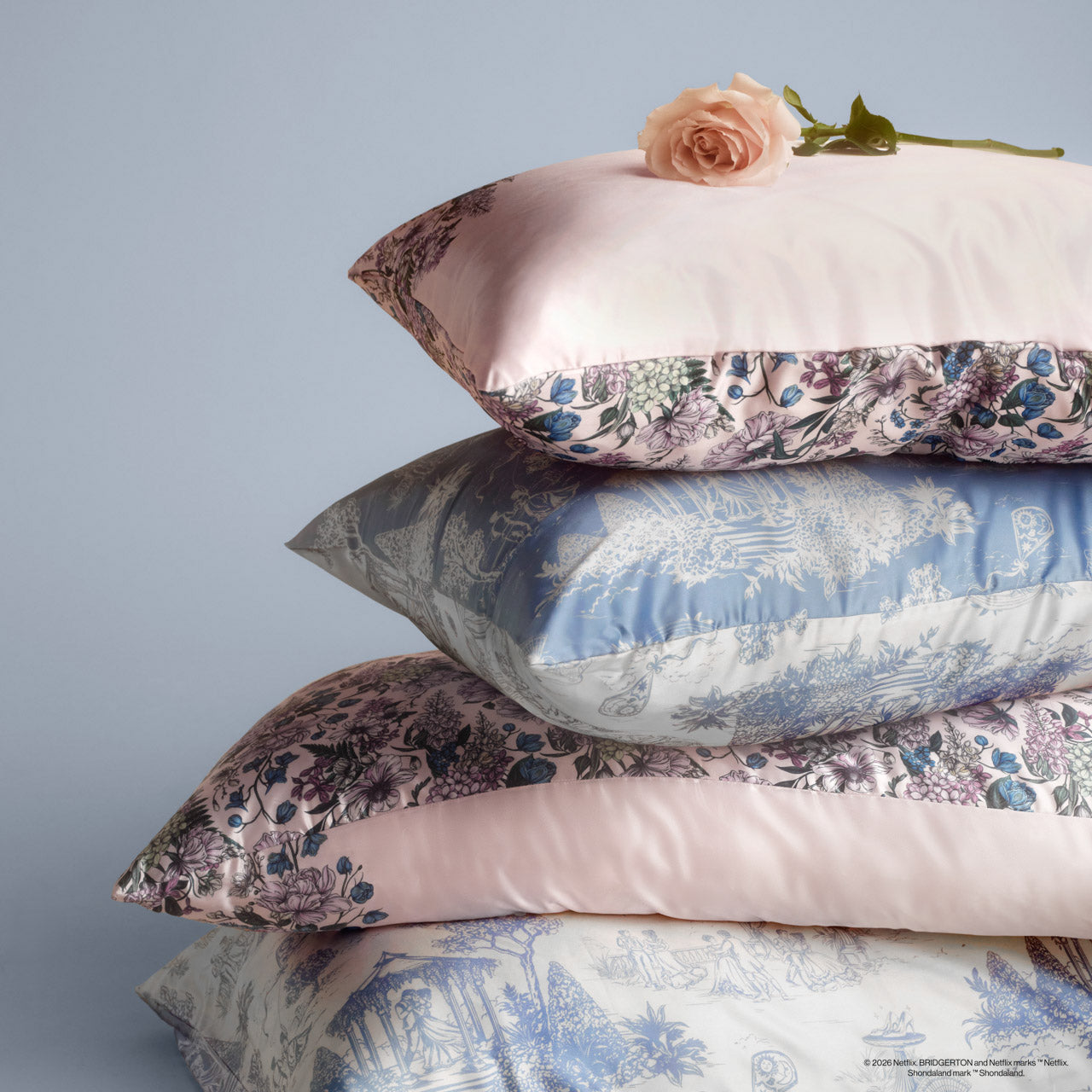 Bridgerton x Kitsch Satin Pillowcase in Wisteria 2 Pack - King