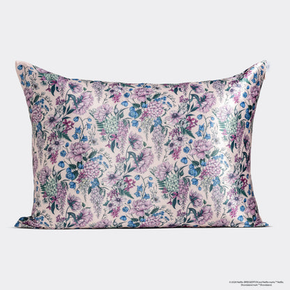 Bridgerton x Kitsch Satin Pillowcase in Wisteria 4 Pack