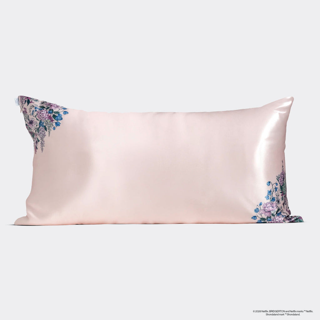 Bridgerton x Kitsch Satin Pillowcase in Wisteria 2 Pack - King