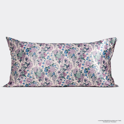 Bridgerton x Kitsch Satin Pillowcase in Wisteria 4 Pack - King