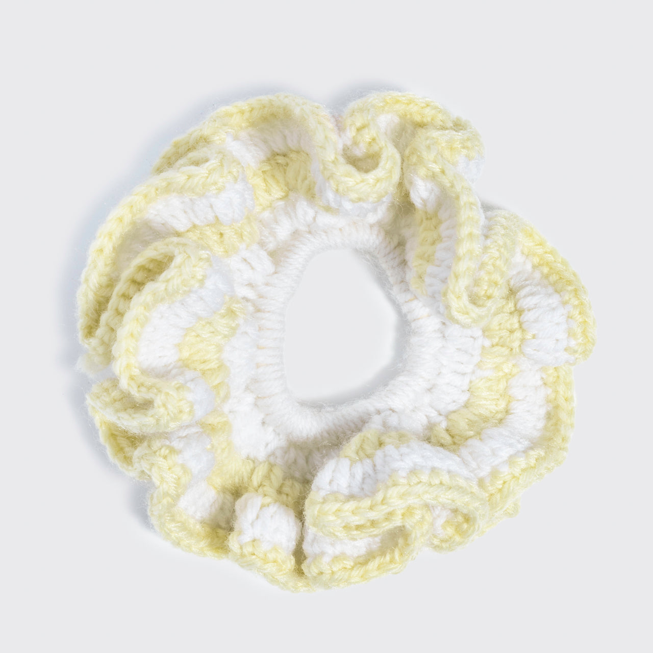 Butter Yellow Crochet Scrunchie
