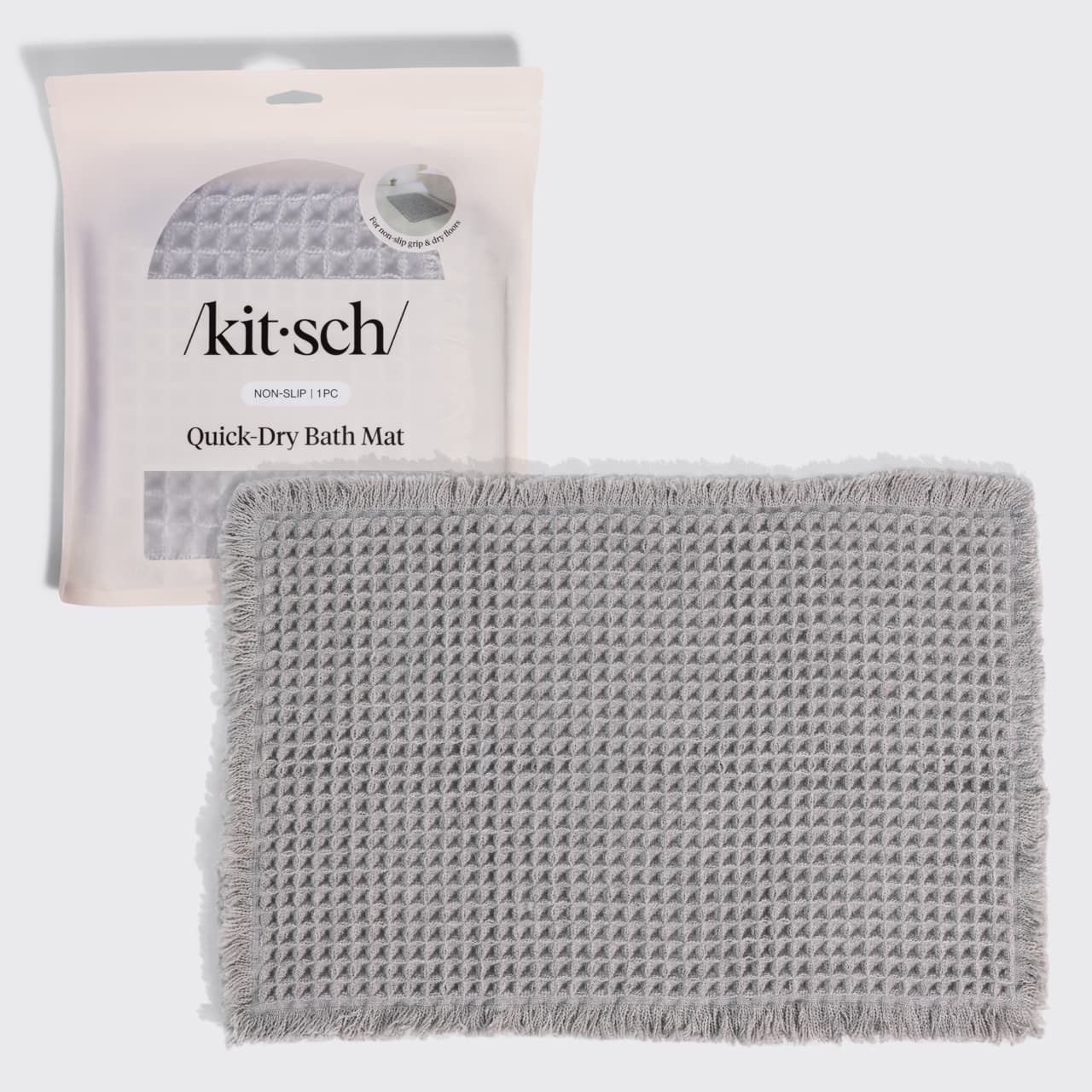 Gray Quick-Dry Bath Mat