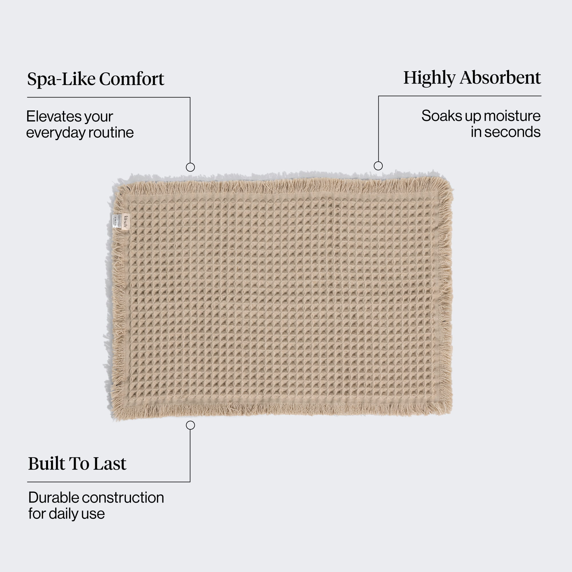 Camel Quick-Dry Bath Mat