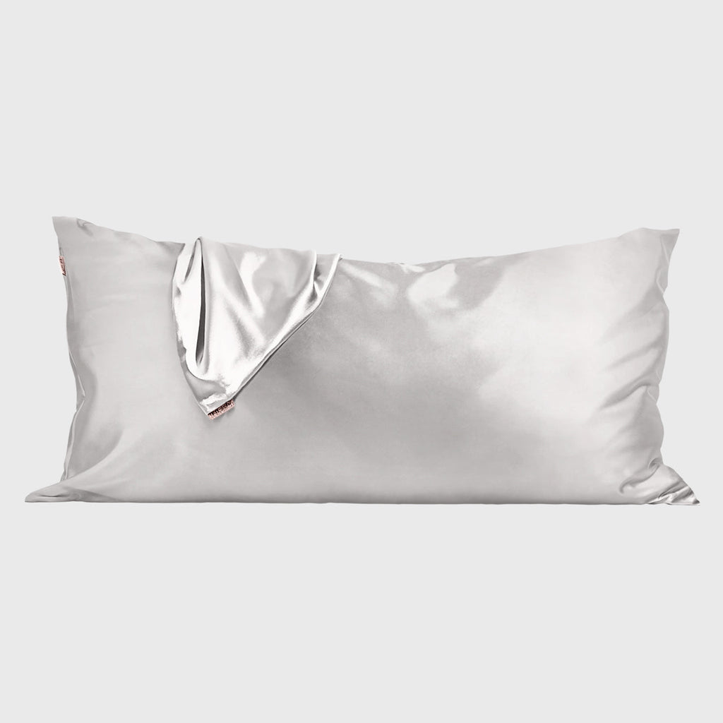 Satin Pillowcase in Silver 4 Pack - King