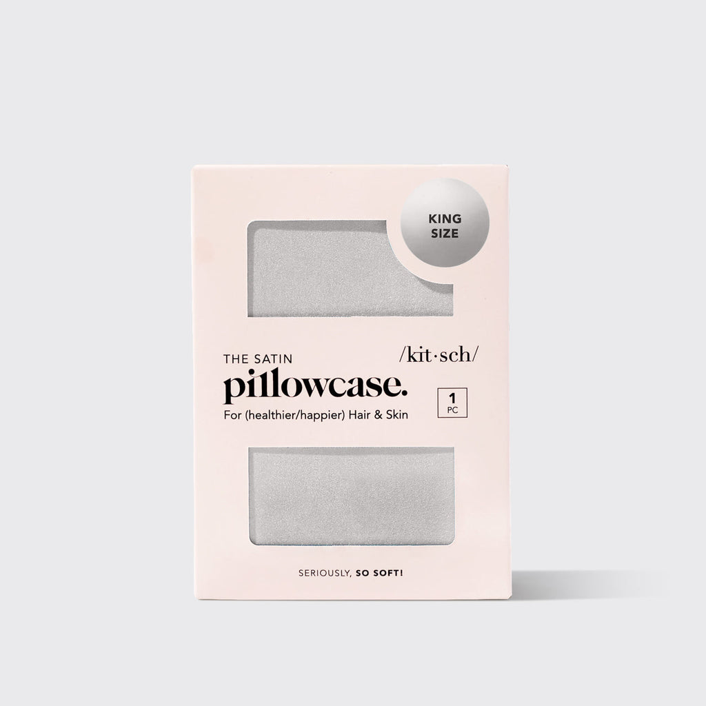 Satin Pillowcase in Silver 2 Pack - King