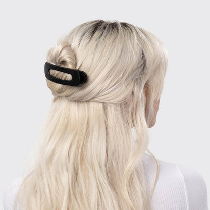 Black & Tort Flat Lay Claw Clips 2pc Set