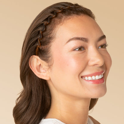 Black & Tort Zig Zag Headbands 2pc Set