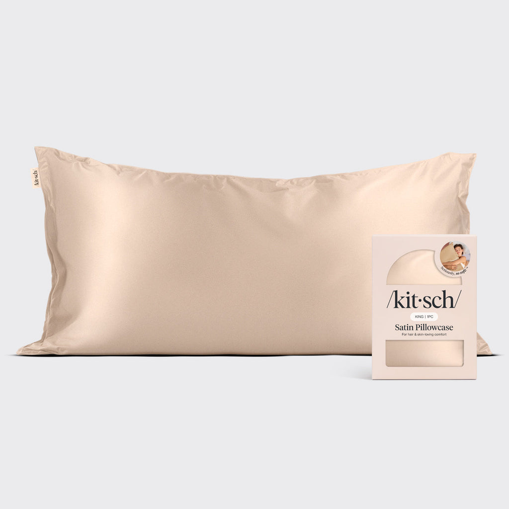 Satin Pillowcase in Champagne 4 Pack - King