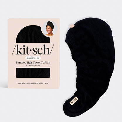 Microfiber Hair Towel - Black