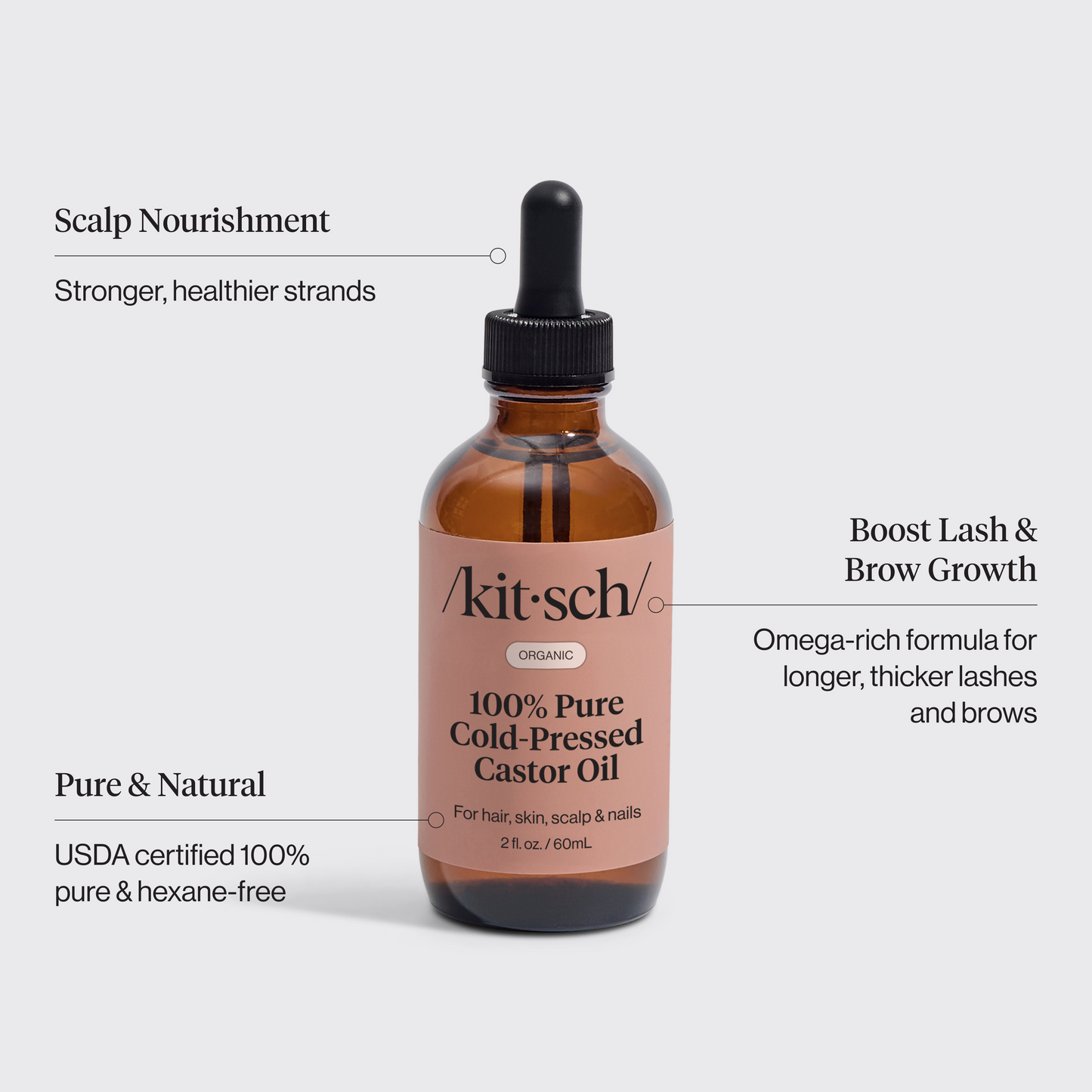 100% Castor Oil 2oz + FREE Eco-Friendly Dermaplaner