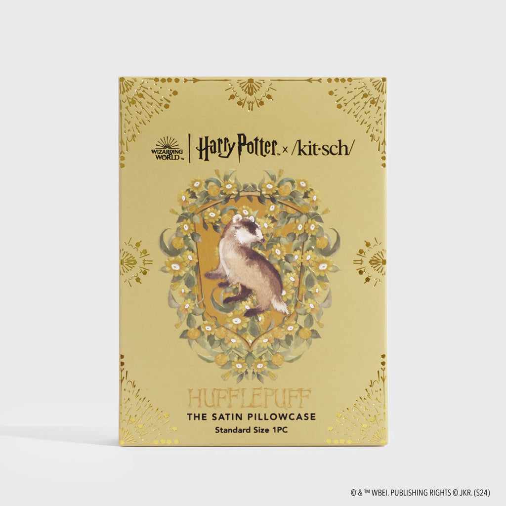 Kitsch x Harry Potter Satin Pillowcase in Hufflepuff 4 Pack