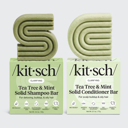 Tea Tree & Mint Clarifying Shampoo & Conditioner Bar Combo