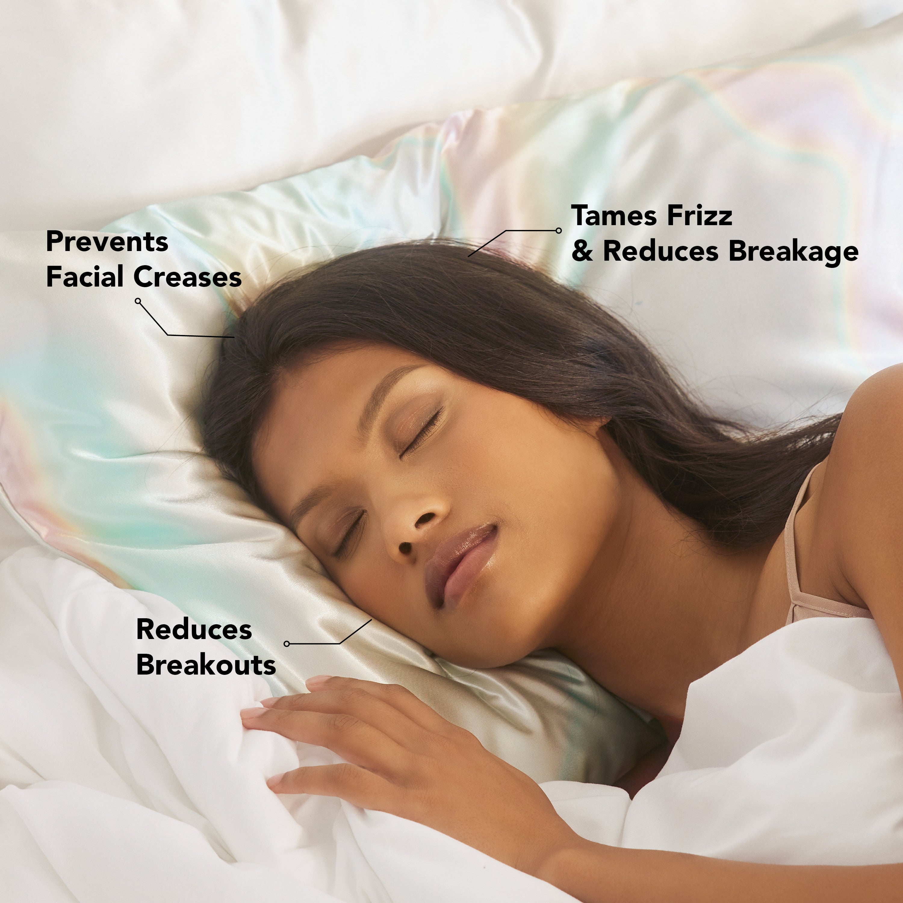 Satin Pillowcase in Aura 4 Pack