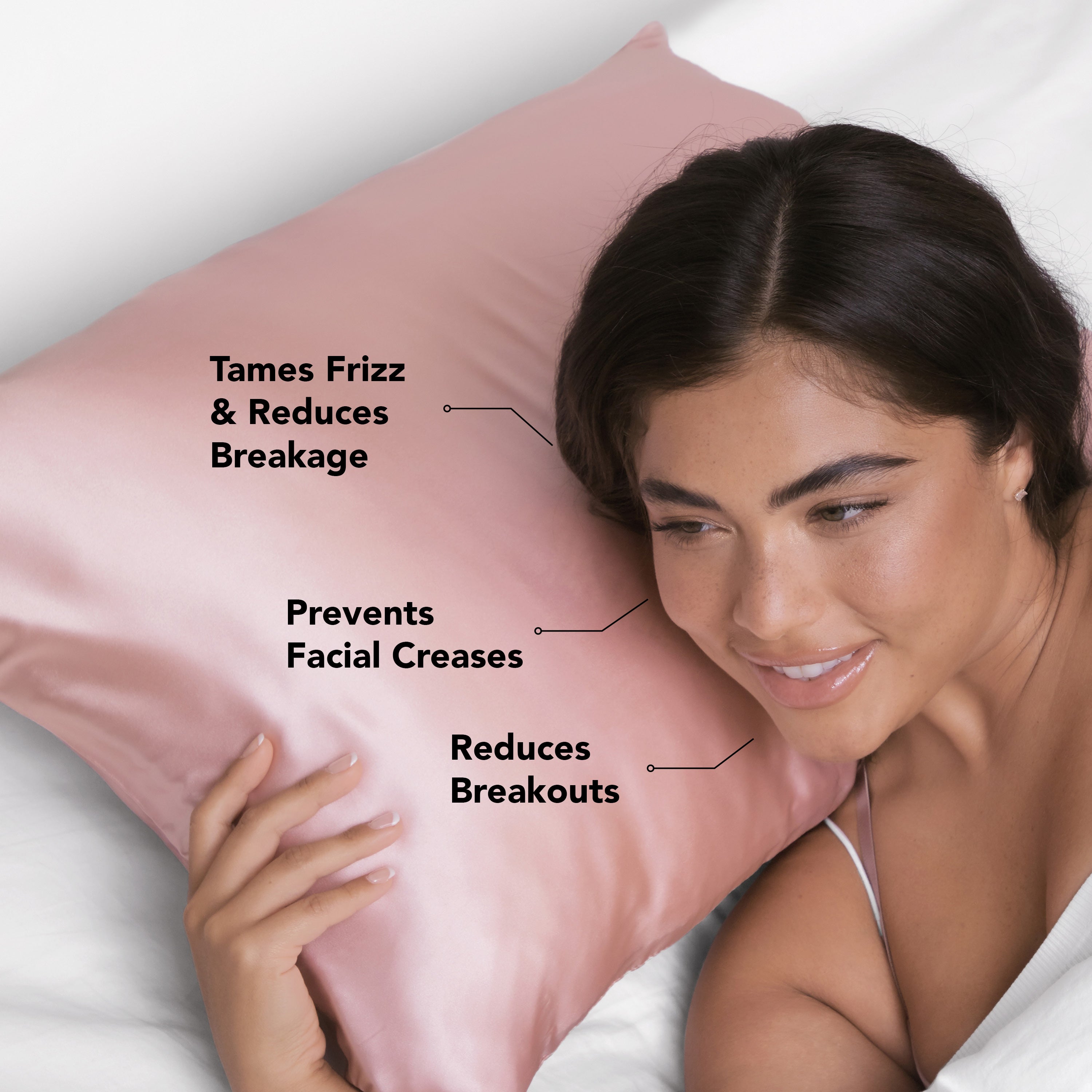 Satin Pillowcase in Blush 2 Pack